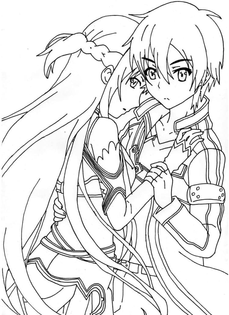 Zeichne Asuna und Kirito