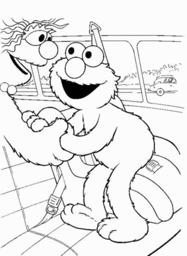 Zeichne den Sesamstraßen-Druck