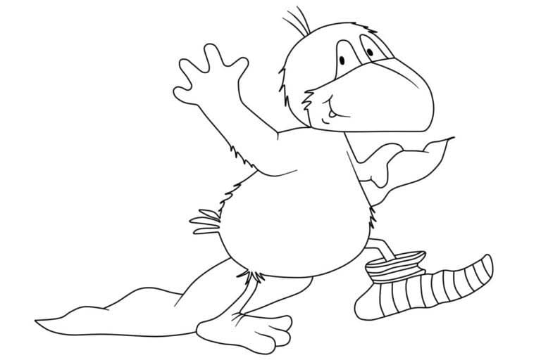 Zeichne Der kleine Rabe Socke basisch