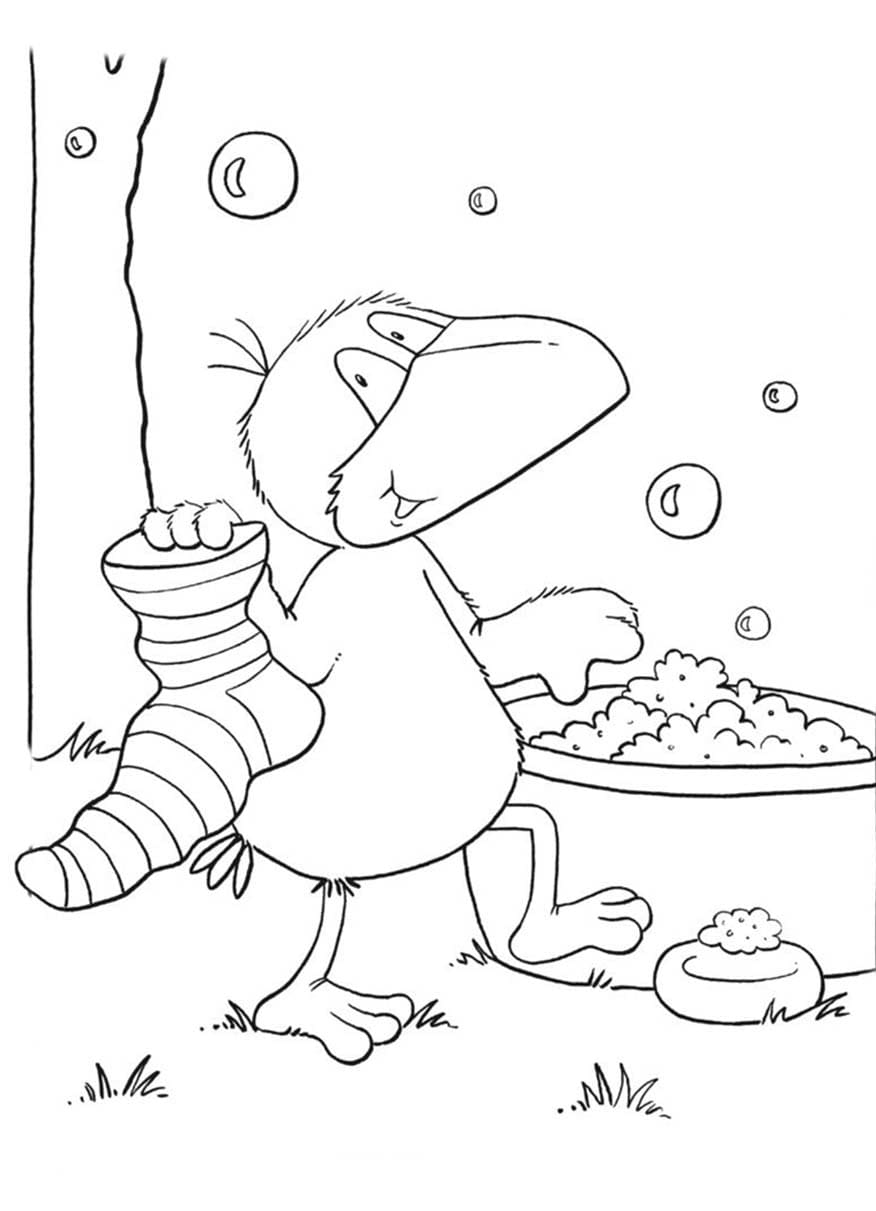 Zeichne Der kleine Rabe Socke druckbar Bei Kindern