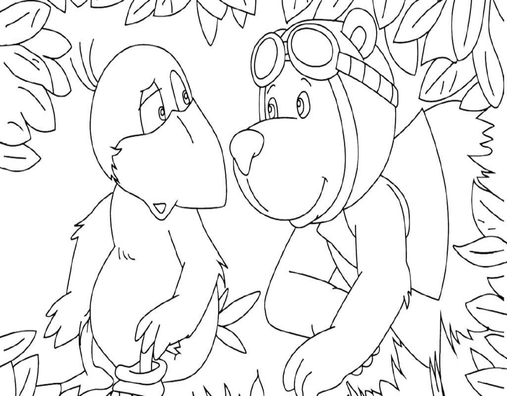 Zeichne Der kleine Rabe Socke Kostenlos für Kinder