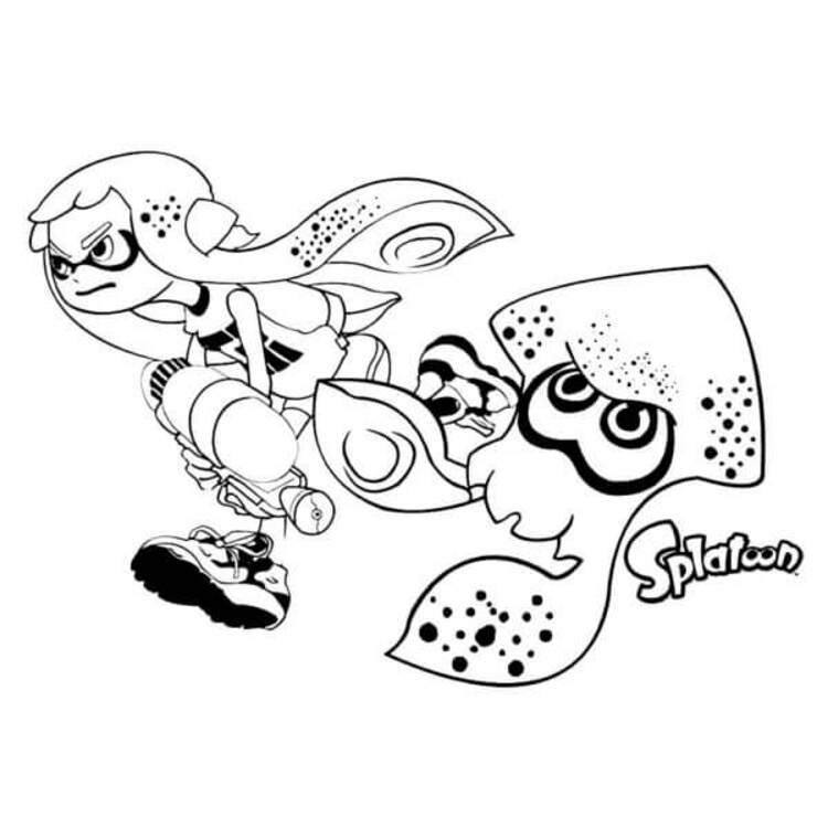 Zeichne einen Splatoon Druck