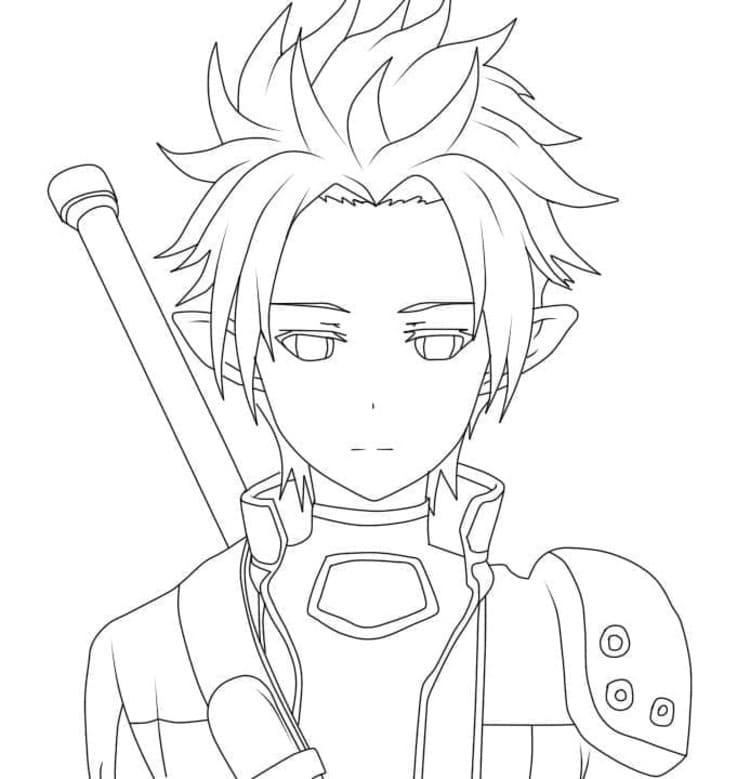 Zeichne Kirito aus Sword Art Online