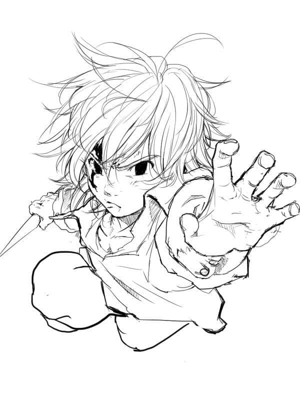 Zeichne Meliodas zum Ausdrucken