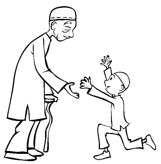 Zeichne Ramadan glücklich