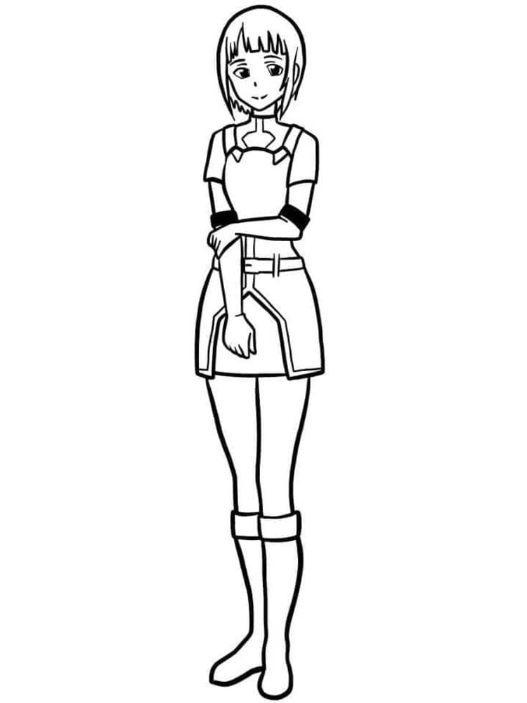 Zeichne Sachi aus Sword Art Online