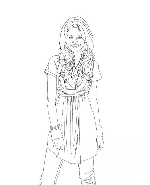 Zeichne Selena Gomez 4