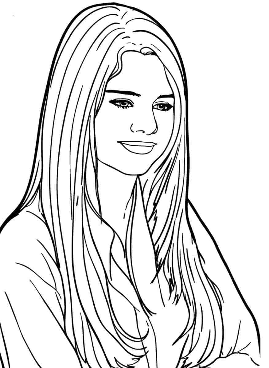 Zeichne Selena Gomez als Berühmtheit