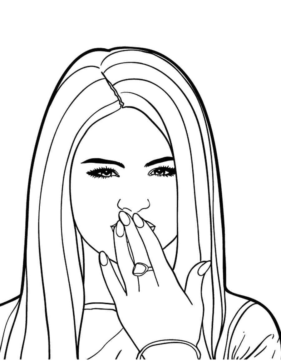 Zeichne Selena Gomez bezaubernd