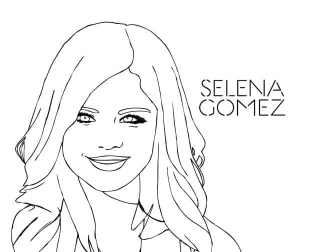 Zeichne Selena Gomez glücklich