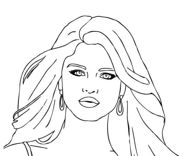 Zeichne Selena Gomez hübsch