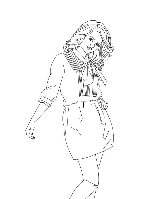 Zeichne Selena Gomez jung