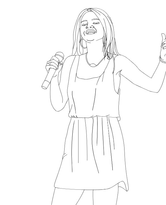 Zeichnen Selena Gomez leicht