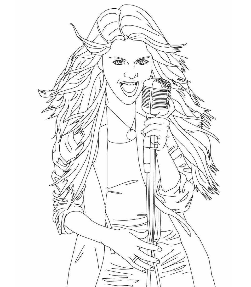 Zeichnen Selena Gomez singt