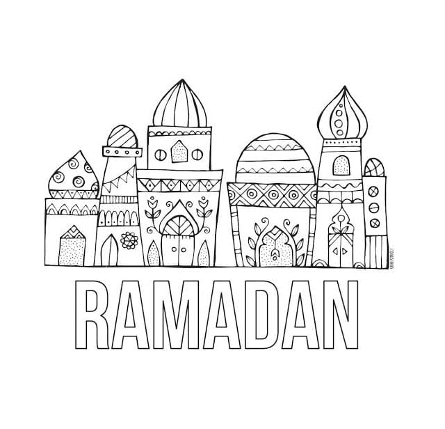 Zeichnen Sie Ramadan sehr basisch
