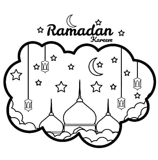 Zeichnen Sie Ramadan zum Ausdrucken für Kinder
