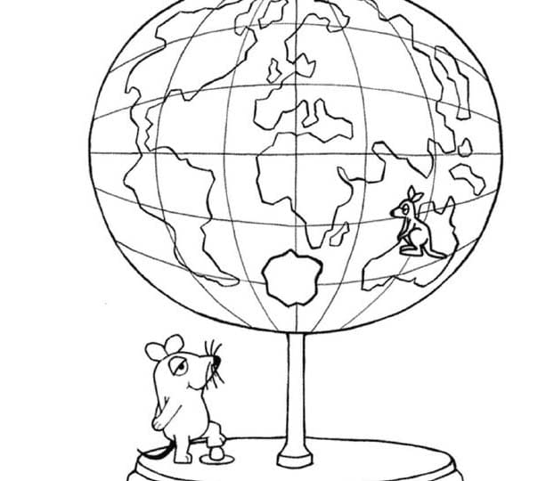 Zeichnung Die Sendung mit der Maus druckbar