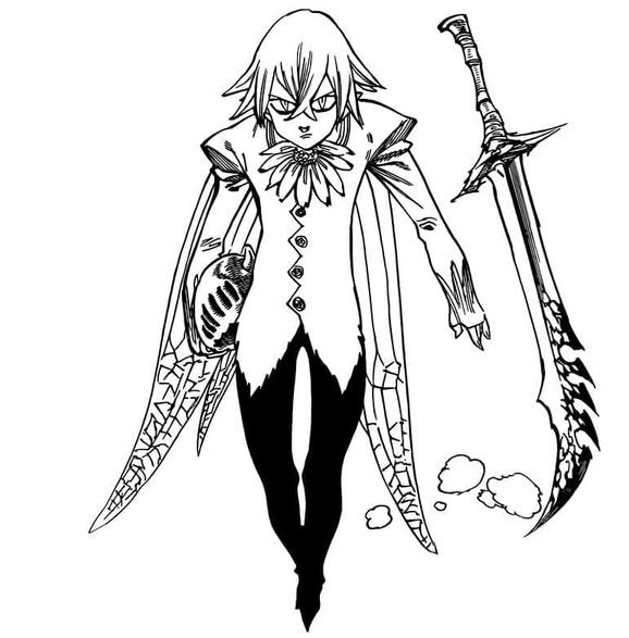 Zeichnung Helbram aus Seven Deadly Sins