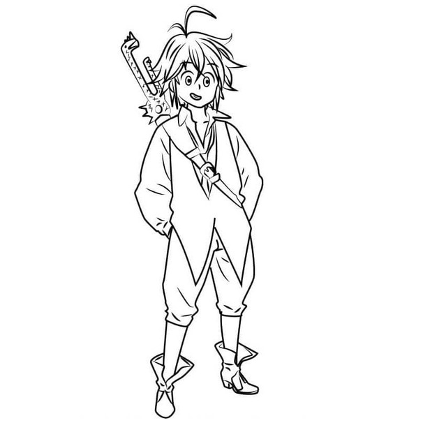 Zeichnung Meliodas aus Seven Deadly Sins