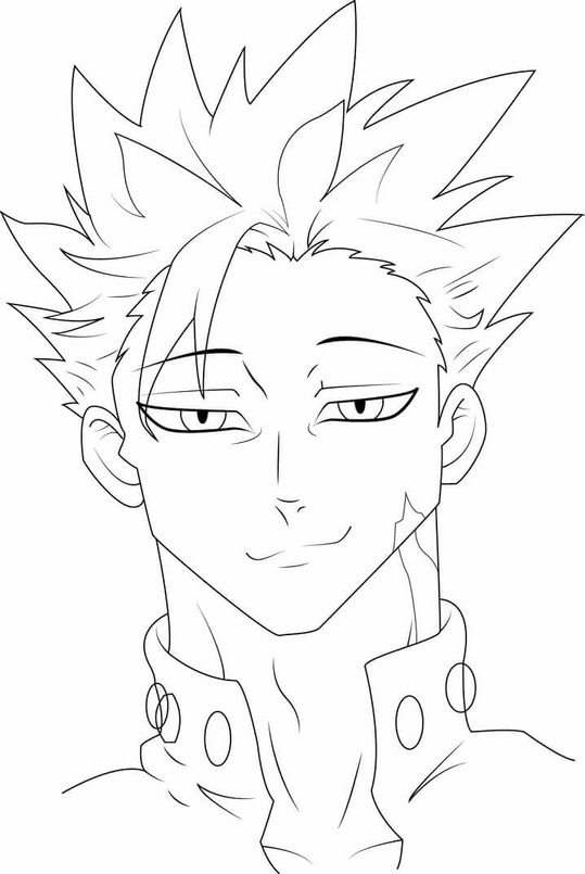 Zeichnung Undead Ban aus Anime Seven Deadly Sins