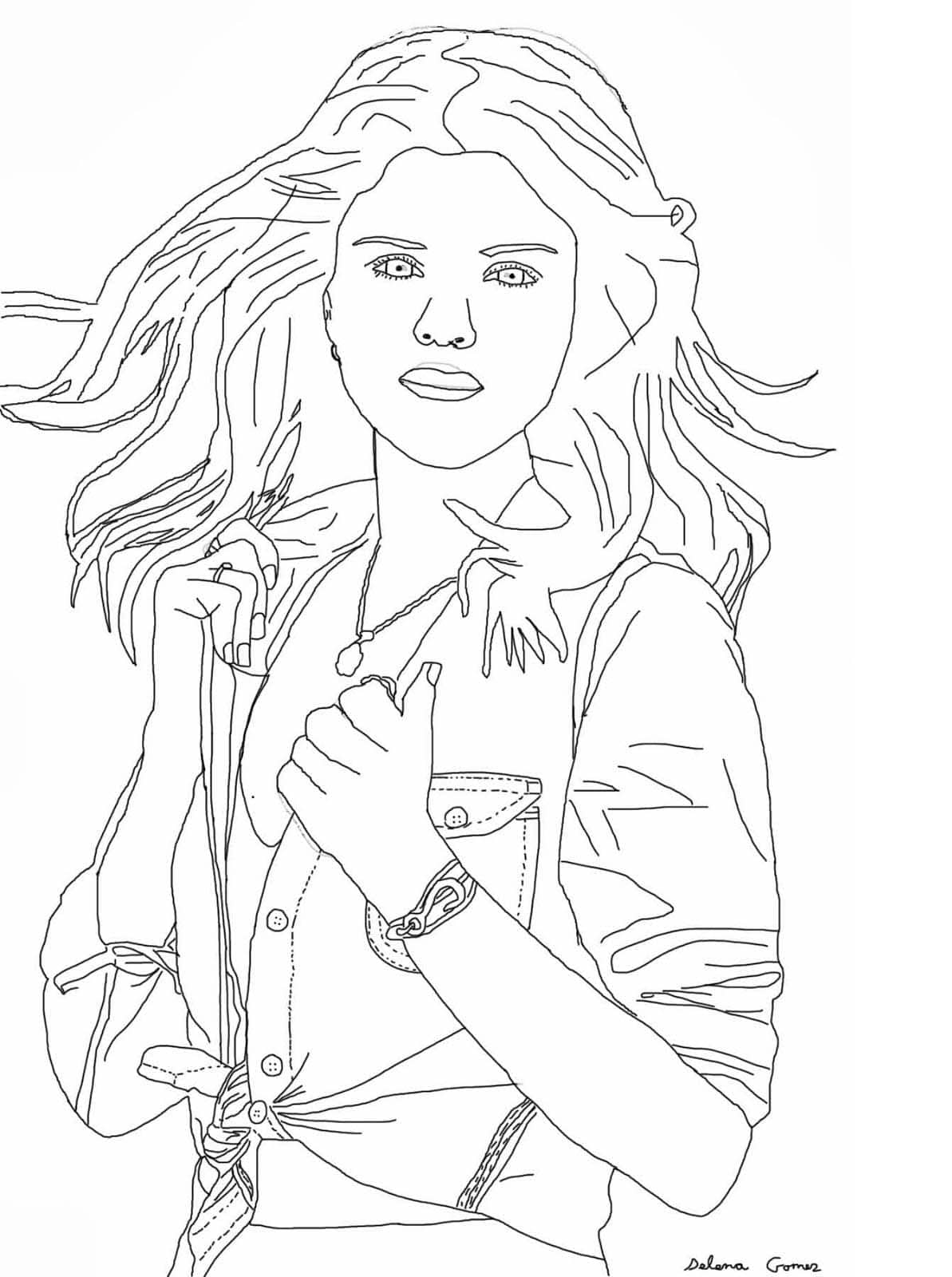 Zeichnung von Selena Gomez