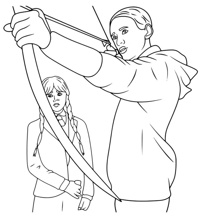 Bild Wednesday Addams zum Ausdrucken