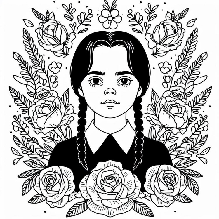 Wednesday Addams Druck