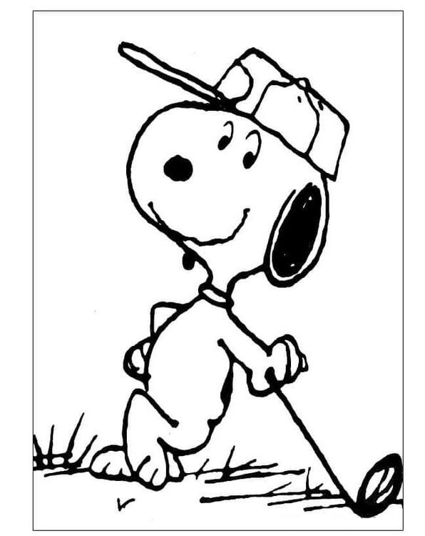 Snoopy wird Golf spielen