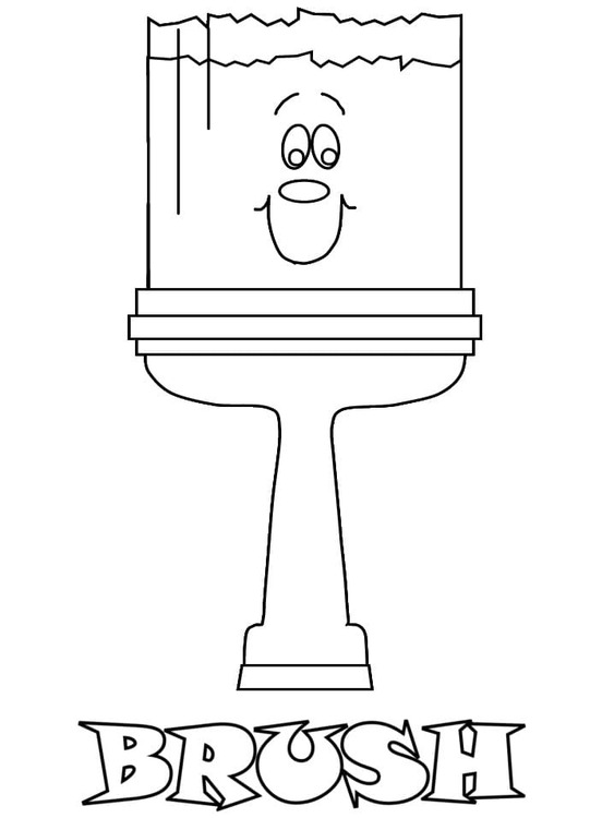 Werkzeuge Karikatur Bürste