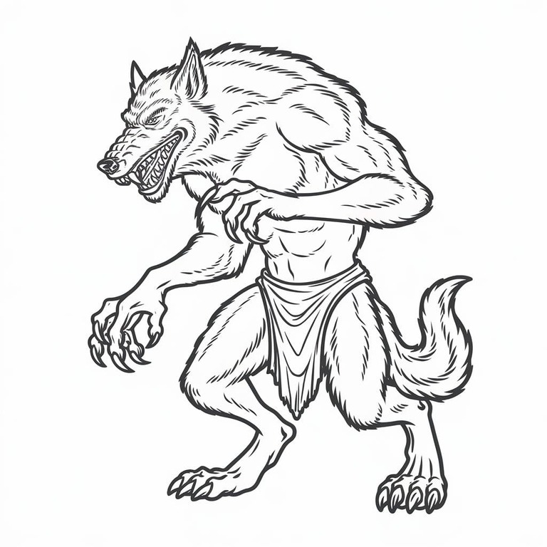 Werwolf für Kinder zeichnen