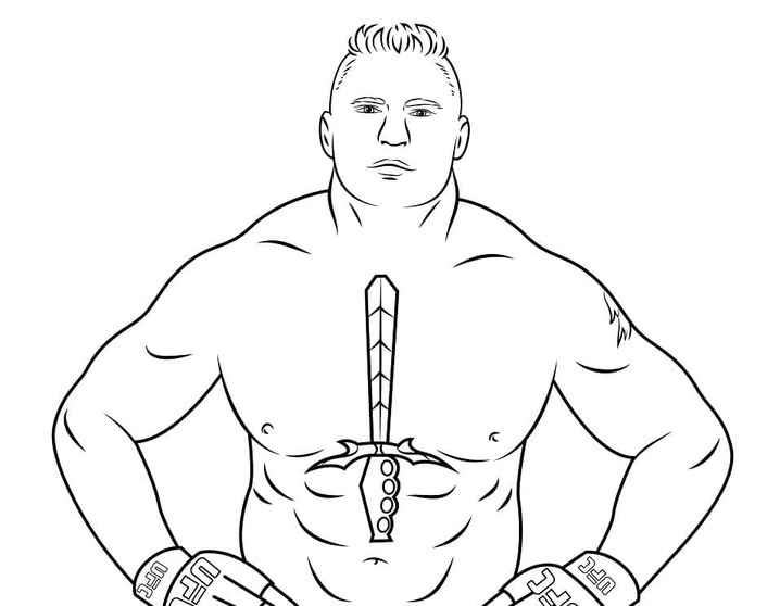 Zeichne Brock Lesnar in der WWE