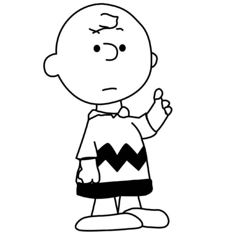 Zeichne den traurigen Charlie