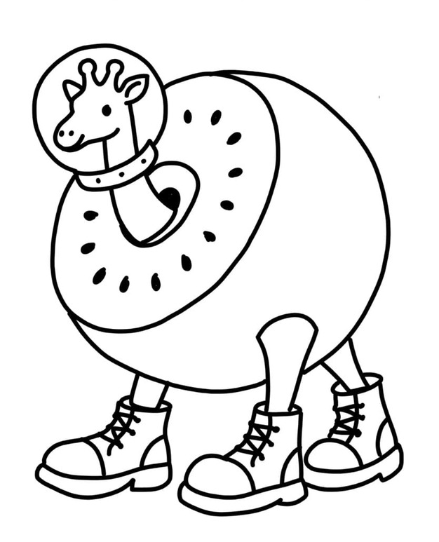 Zeichne Italian Brainrot Giraffa Celeste