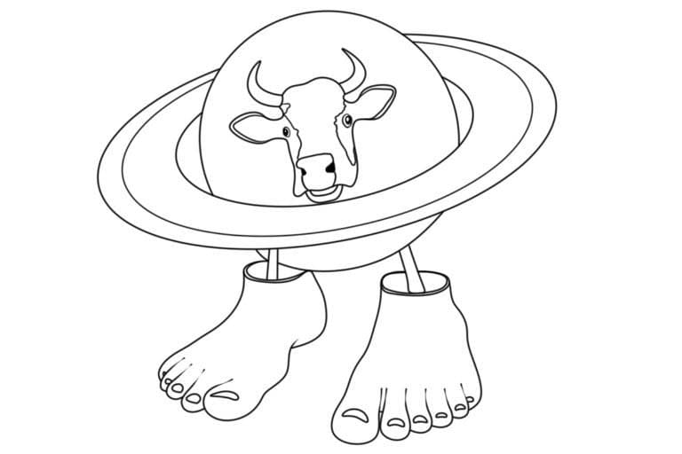 Zeichne Italian Brainrot La Vaca Saturno Saturnita