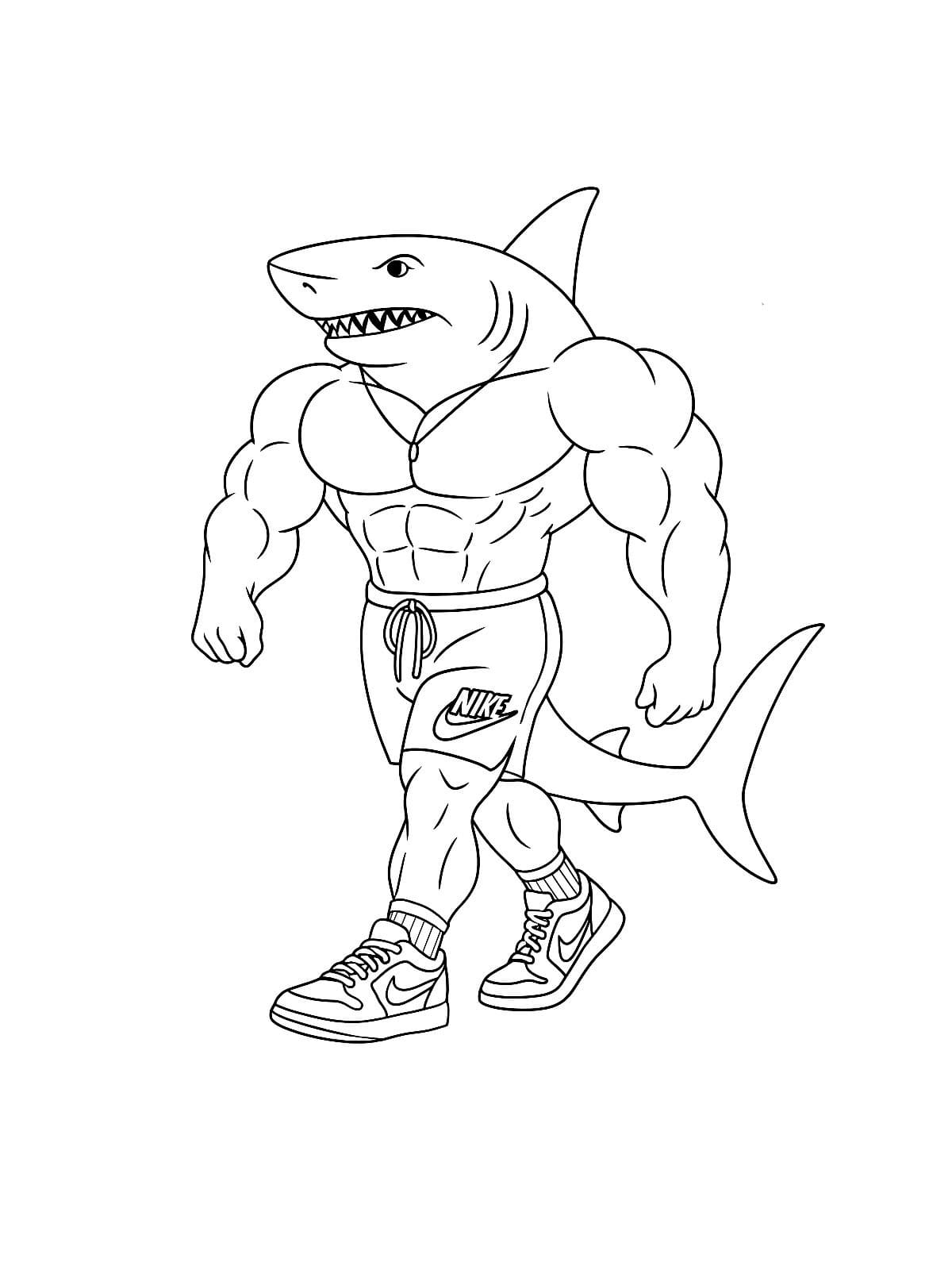 Zeichne Italian Brainrot Tralalero Tralala