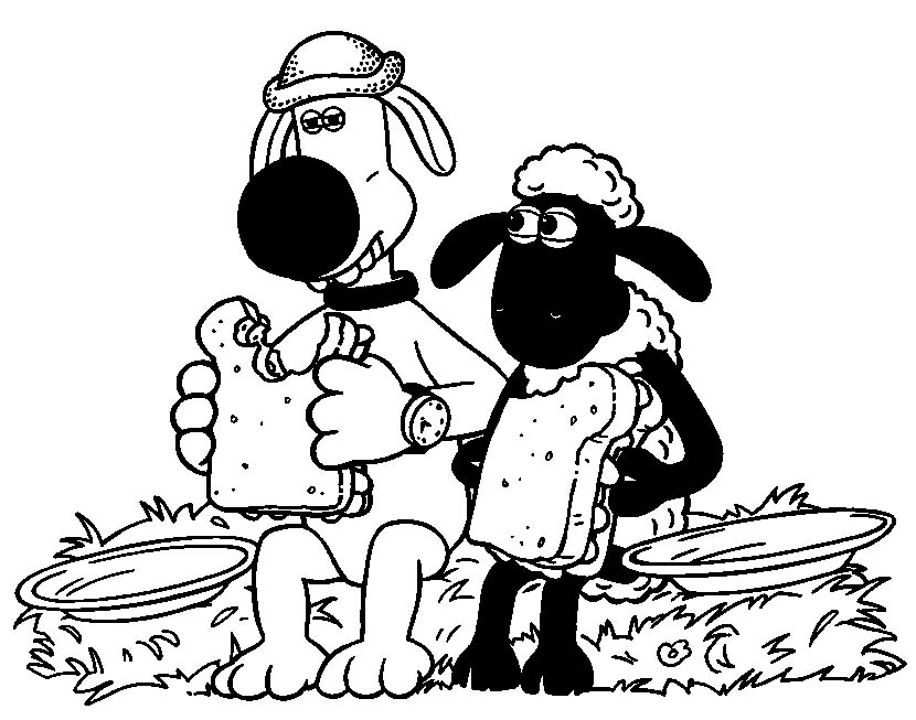 Zeichne Shaun das Schaf basisch