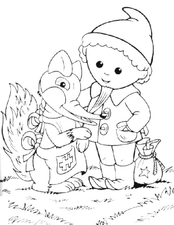 Zeichne Unser Sandmännchen druckbar bei Kindern