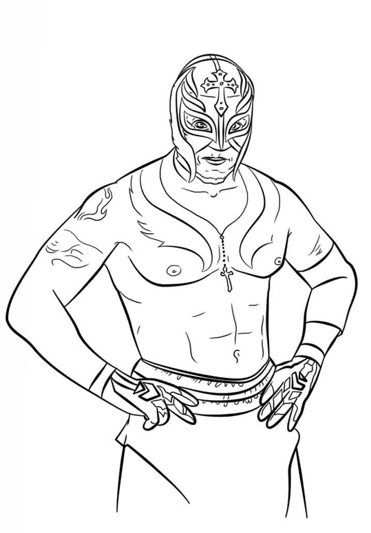 Zeichne WWE Rey Mysterio