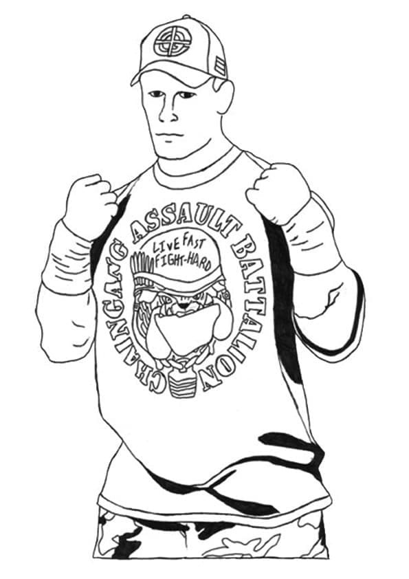 Zeichne WWE Superstar john cena