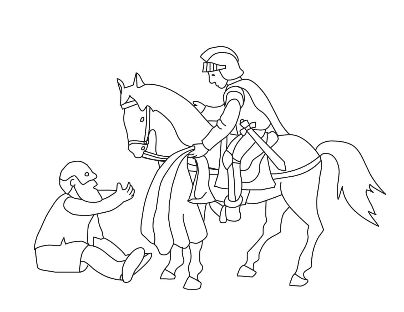 Zeichnen Sie Sankt Martin 1