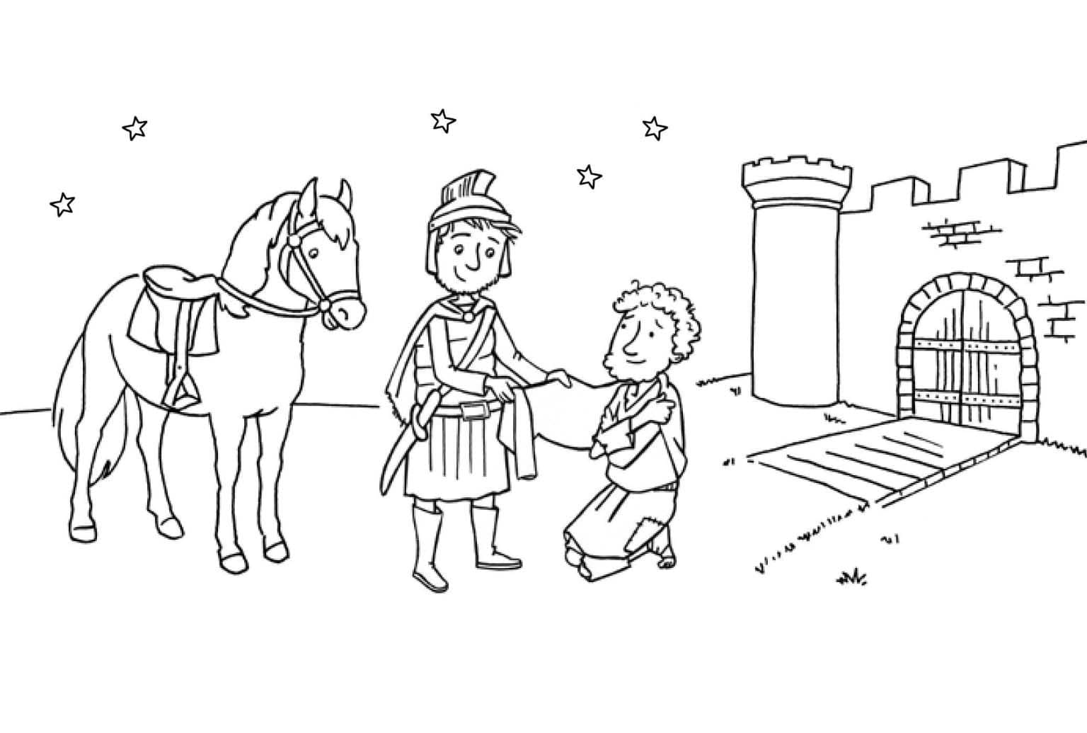 Zeichnen Sie Sankt Martin 2