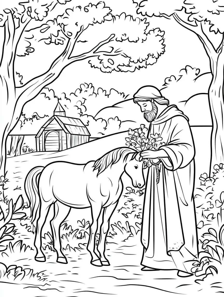 Zeichnen Sie Sankt Martin 3