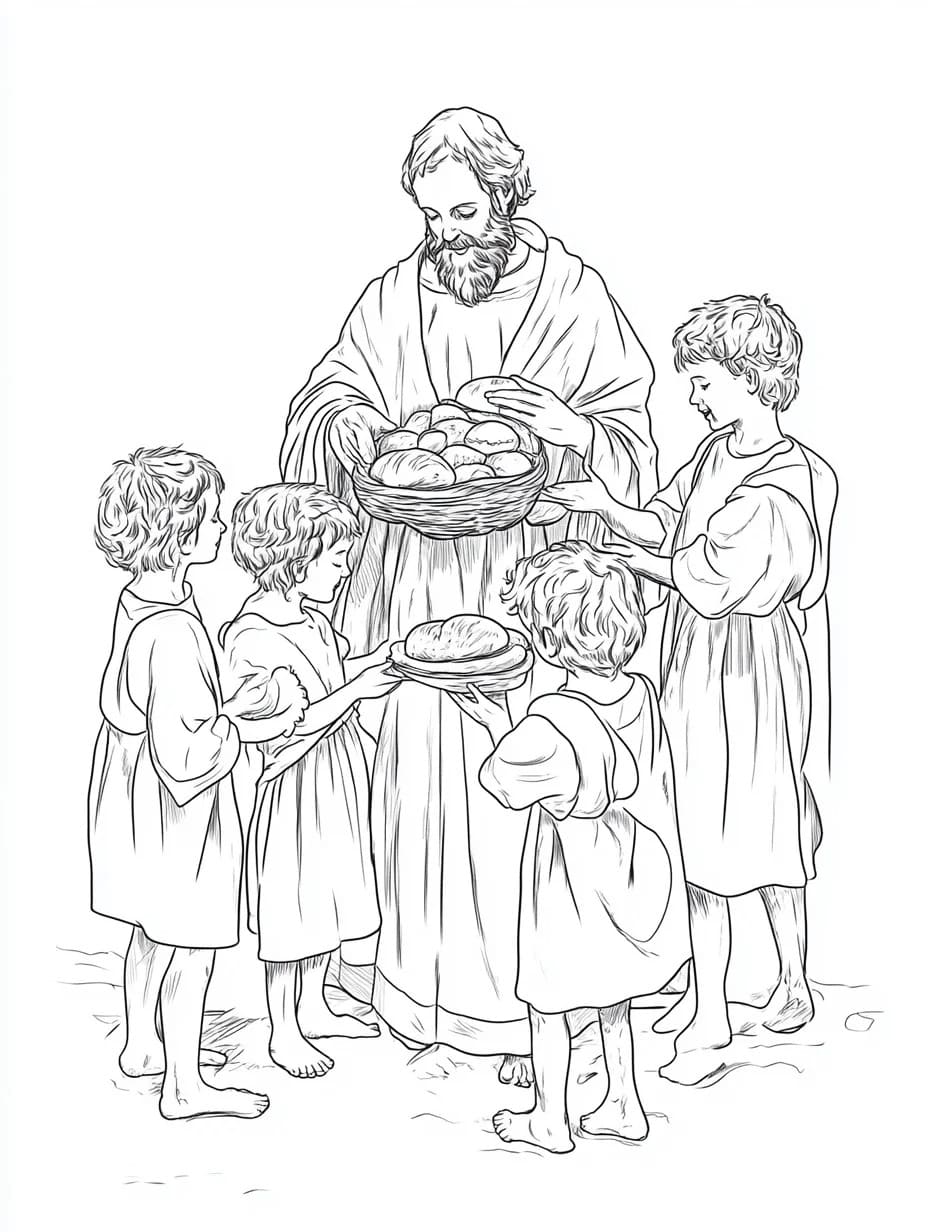 Zeichnen Sie Sankt Martin 4