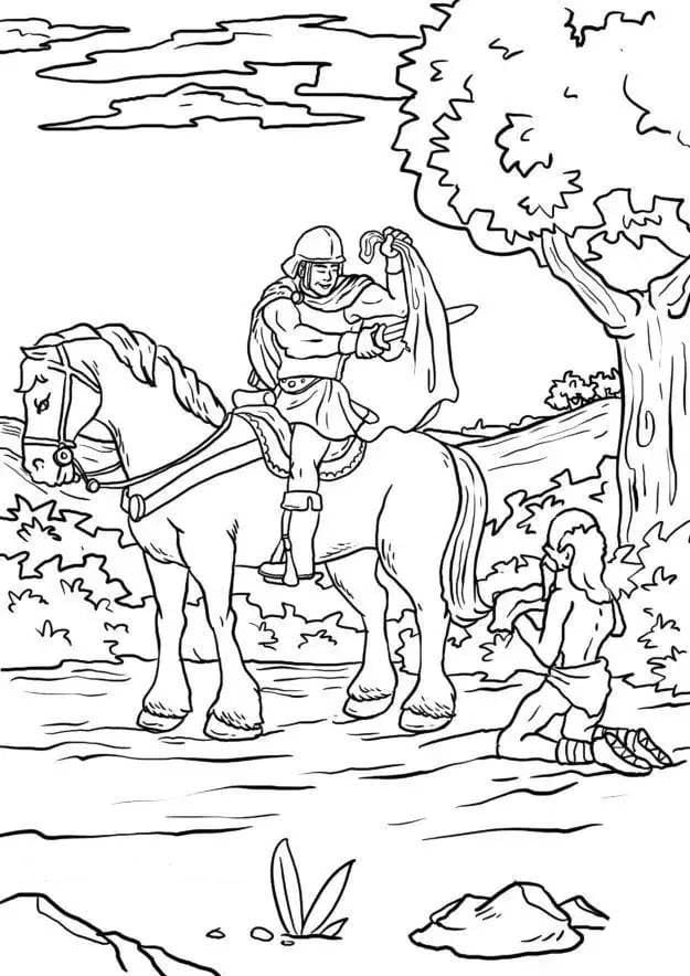 Zeichnen Sie Sankt Martin für Kinder