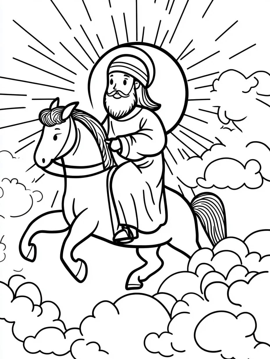 Zeichnen Sie Sankt Martin kostenlos