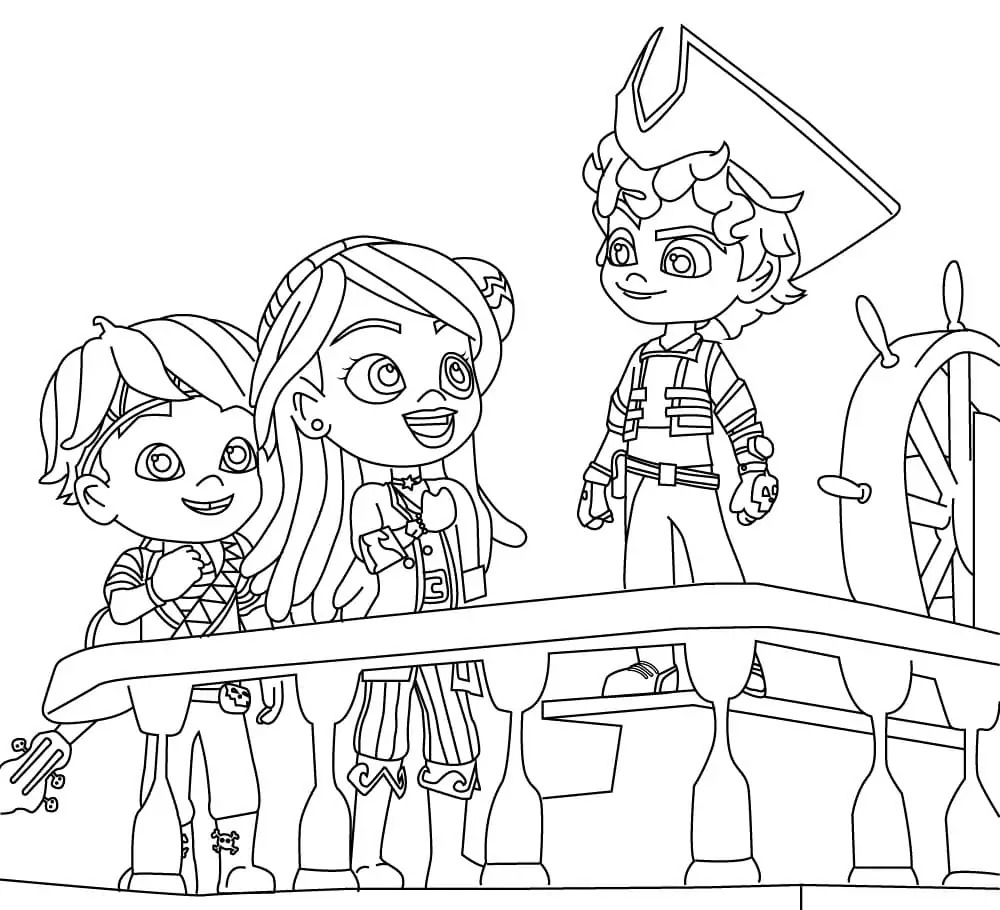 Zeichnen Sie Santiago der Meere kostenlos bei Kindern