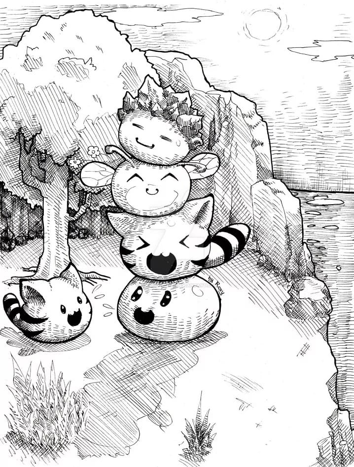 Zeichnen Sie Slime Rancher für Kinder