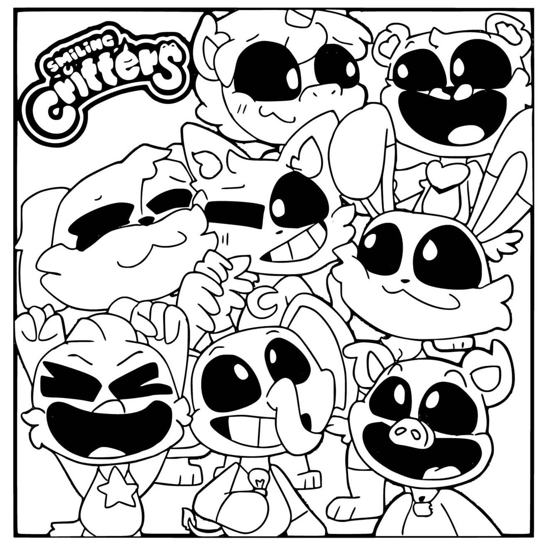 Zeichnen Sie Smiling Critters 5