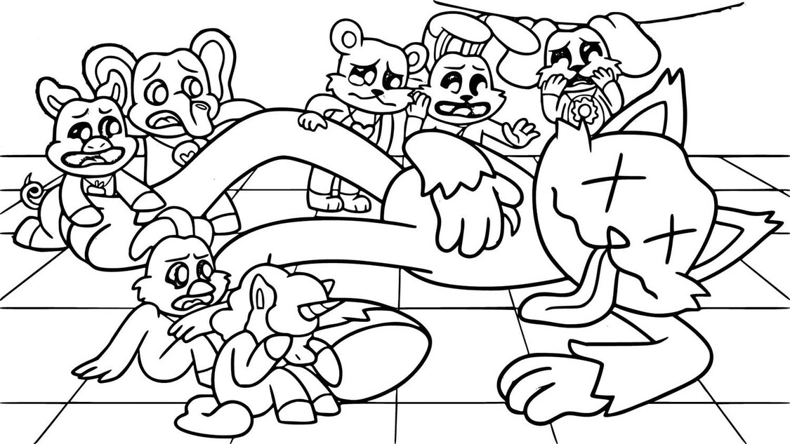 Zeichnen Sie Smiling Critters basisch