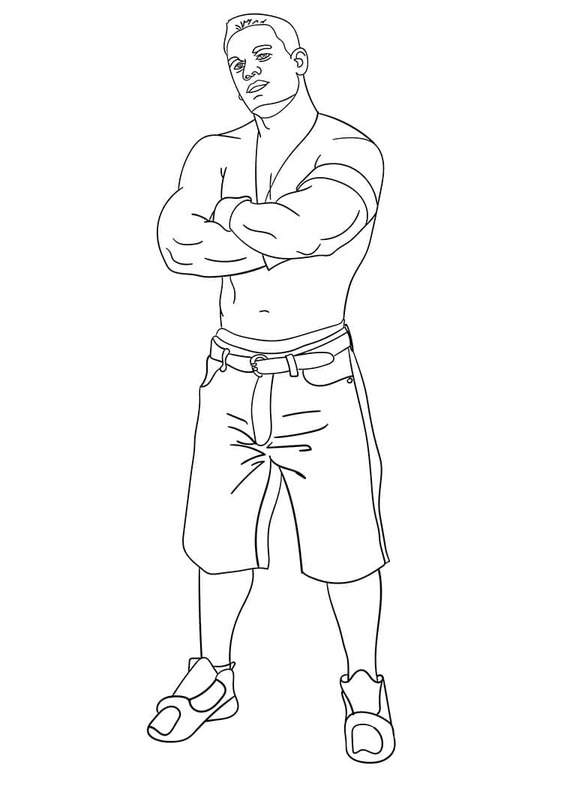 Zeichnung John Cena steht